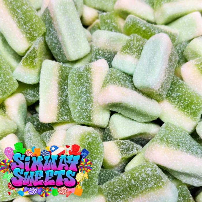 Lime Slices Retro Fizzy Gummy Sweets Gift Jar - 675g