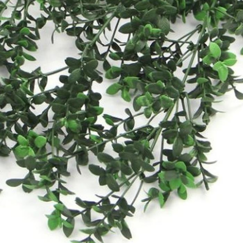 Pack of 6 x Hanging UV and Fire Resistant Artificial Small Leaf Plant 78cm