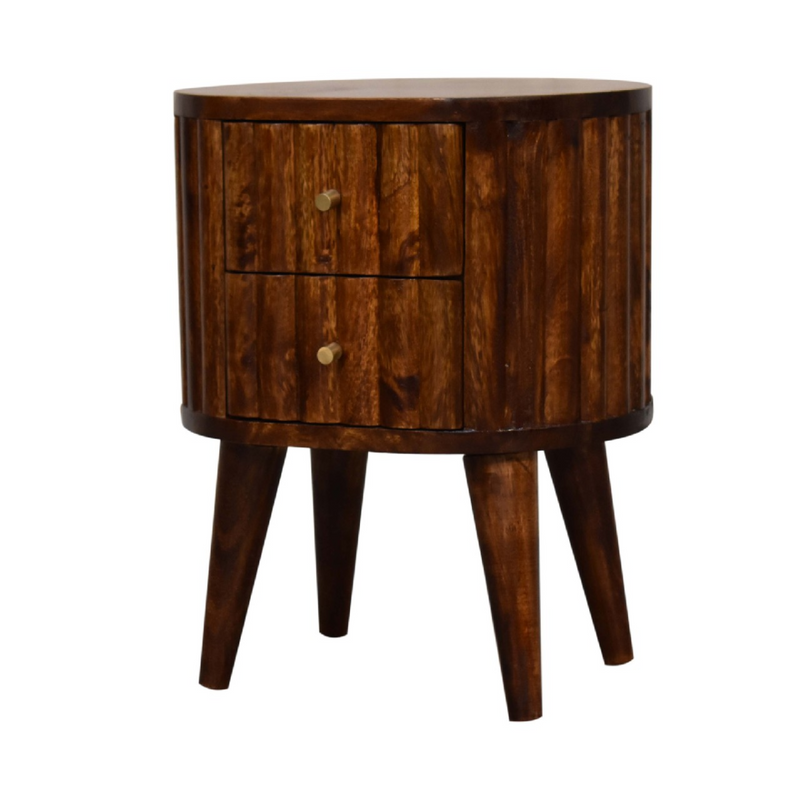 Artisan Furniture Solid Wood Stripe Chestnut Bedside