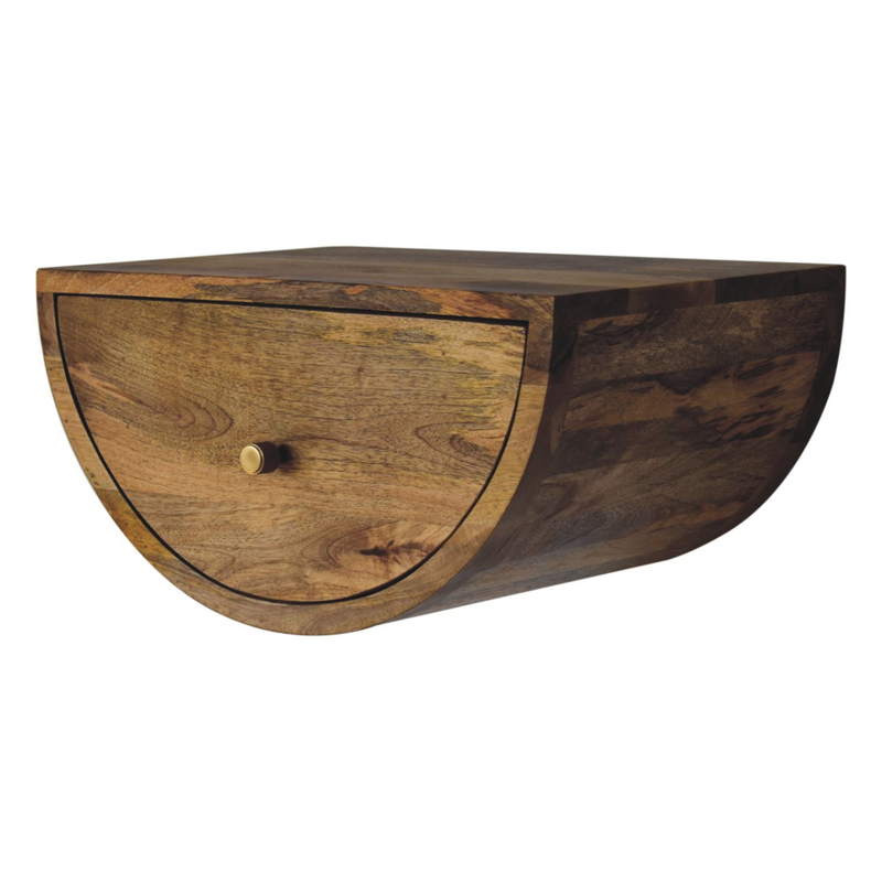 Artisan Furniture Solid Wood Crescent Floating Bedside