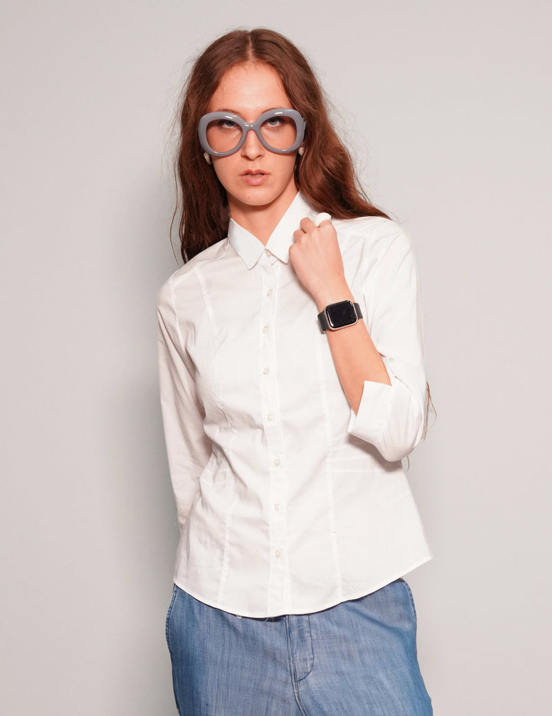 Cropped Sleeve Blouse