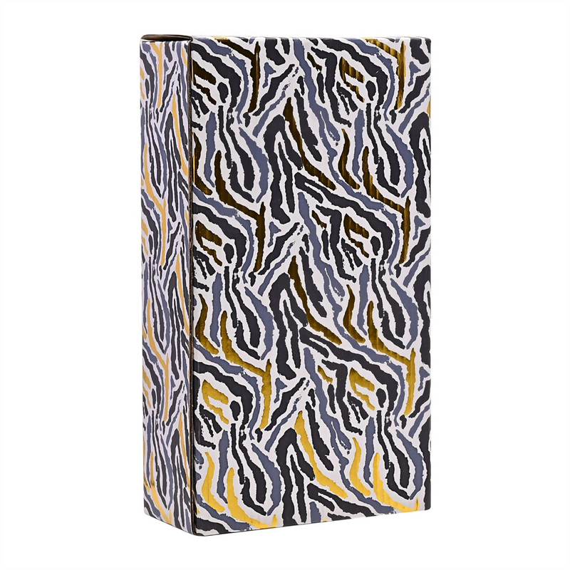 Frida Set of 2 Zebra Print Champagne Flutes