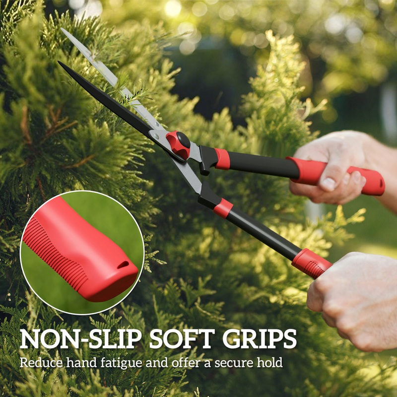 Outsunny Garden Shears, 63.5 cm Hedge Shears with Razor-Sharp Blades