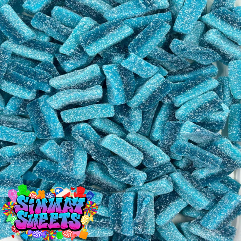 Fizzy Blue Raspberry Slices Fizzies Retro Sweets Gift Jar - 700g