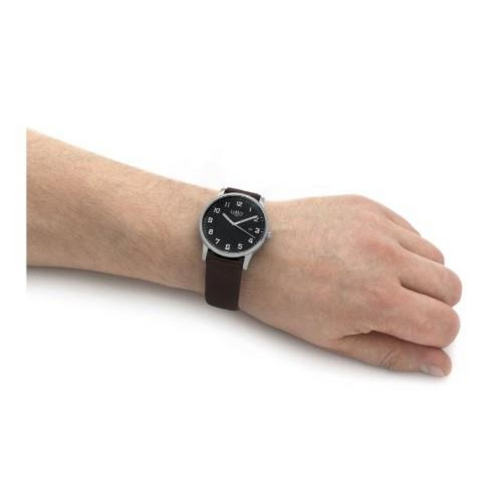 Limit Mens Basic Dated Black Dial Brown Leather Strap Watch 5744