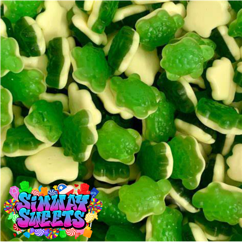 Gummy Green Turtles Retro Sweets Gift Jar - 760g