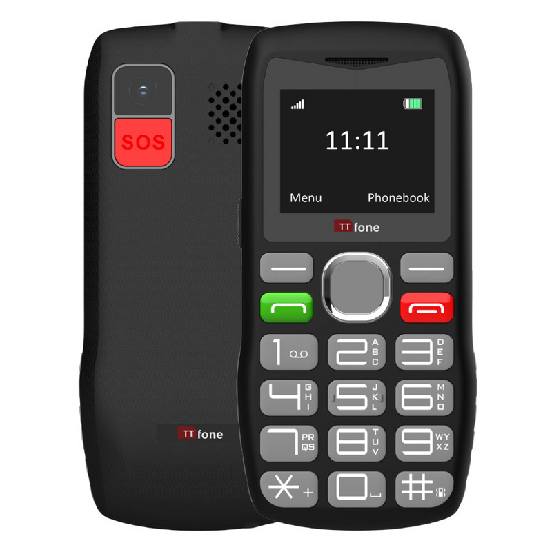 TTfone TT890 4G Mobile Phone with O2 Pay As You Go SIM card and USB Type C Cable