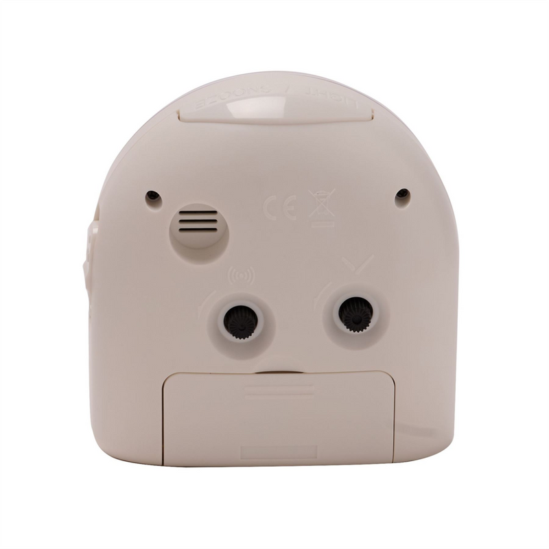 Wm.Widdop Silent Sweep Round Face Blinking Light Alarm Clock  - White