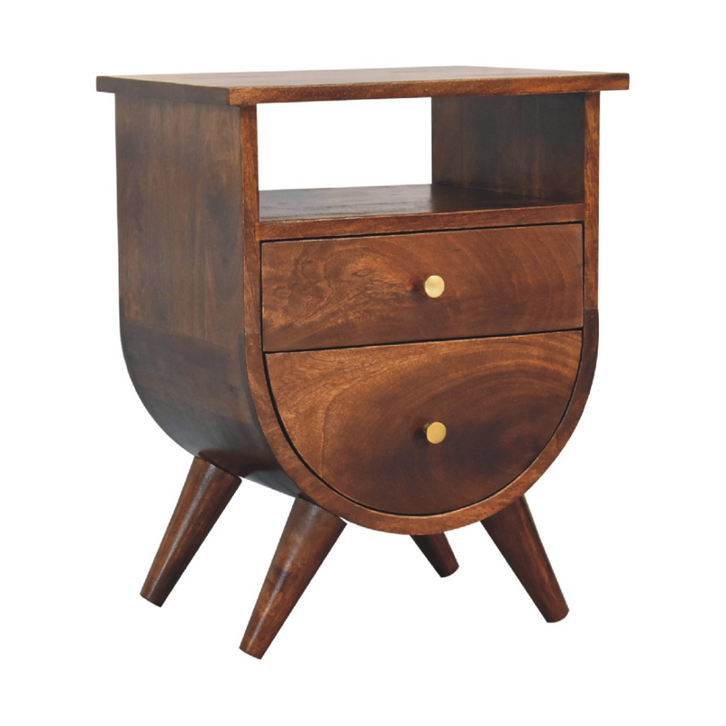 Artisan Furniture Solid Wood Split Chestnut Bedside