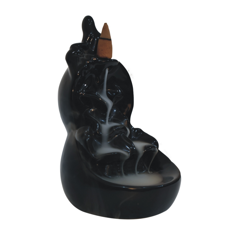 Artisan Furniture Temple Burner Fountain Set (Floral), Black