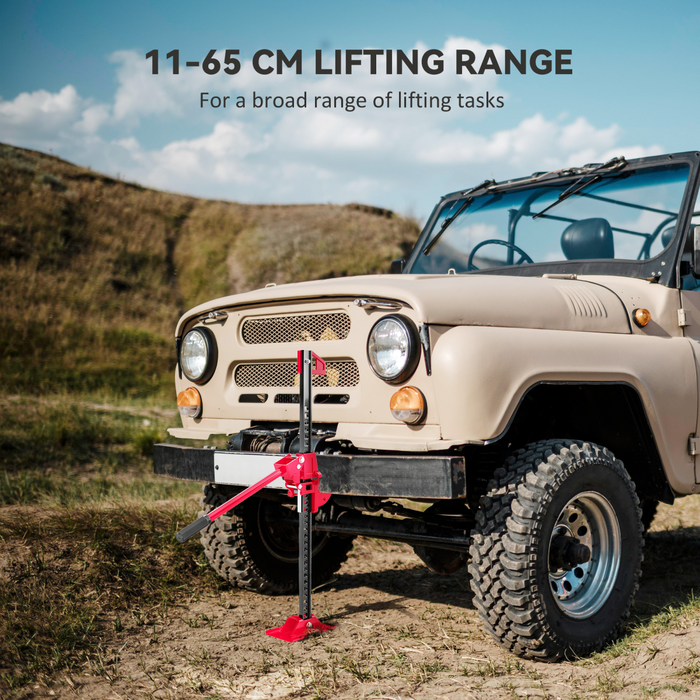 HOMCOM 33" 3 Tonne High Lift Farm Jack for 4x4 Tractors Trucks, Red