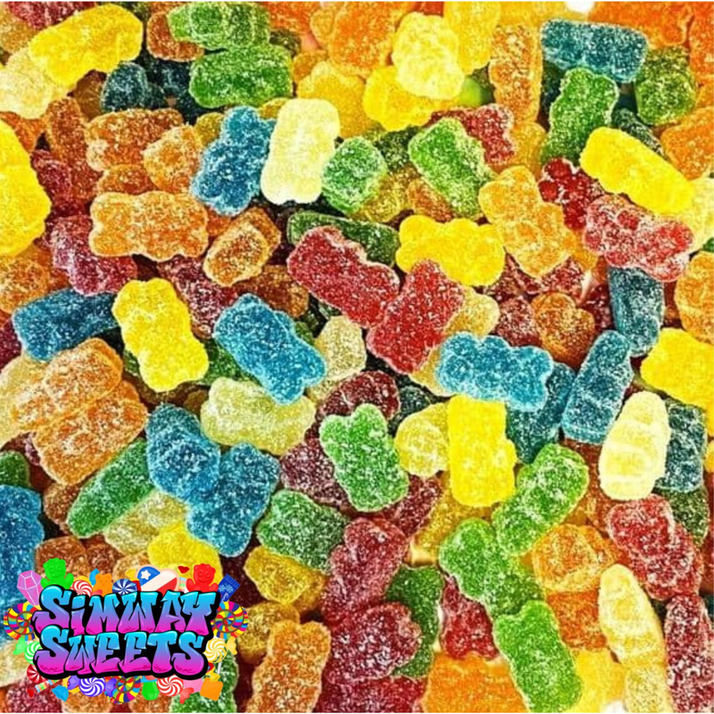 Sour Bears Retro Fizzy Gummy Sweets Gift Jar - 700g
