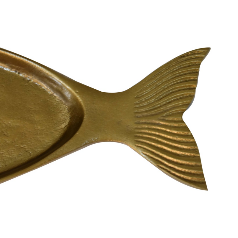 Artisan Furniture Kitchen Accessories - Antique Fish Tray, Brass Finish
