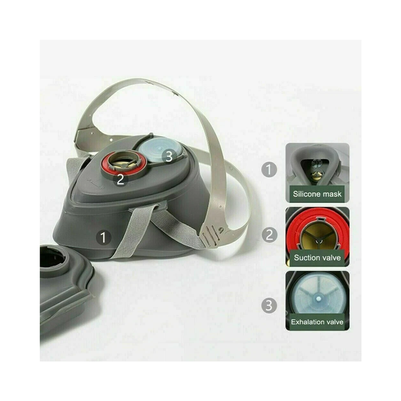 Reusable Half Face Cover Respirator Dust Mask for Woodworking Painting Welding(US Logistics only For USPS.TK/TMEU only For self-pickup)