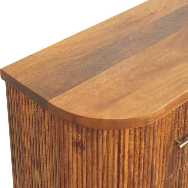 Artisan Furniture Emerson Ribbed Chest, 3 Drawers, Brown