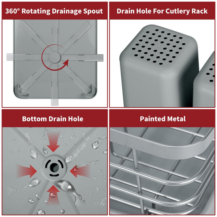 VINSANI GREY DISH RACK 1010435