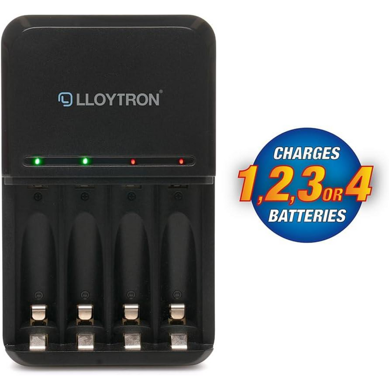 Lloytron Ultra Fast AA/AAA Smart Battery Charger for NiMH Batteries