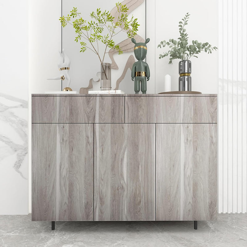Peel and Stick Wallpaper Grey Wood Grain 31.5x100in 80x254cm Waterproof TOTIO