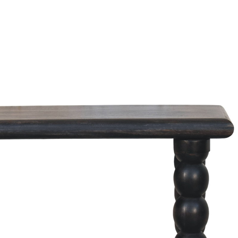 Artisan Furniture Solid Wood Spindle Linear Console, Black