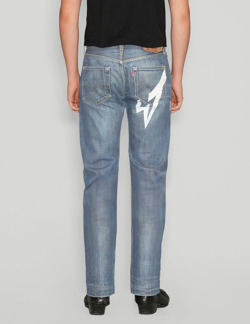 'Love Will Tear Us Apart' Jeans in Light Blue