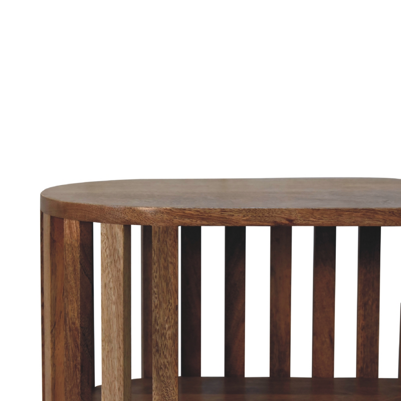 Artisan Furniture Solid Wood Ariella Cabinet, Light Brown, 2 Shelves