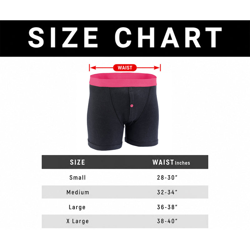 12 Pack Classic Menswear Black Cotton Blend Boxer Shorts Breathable Activewear Comfortable Stretch Colourful Waistband Durable Lightweight Button Fly Underwear MB08 by Sock Stack