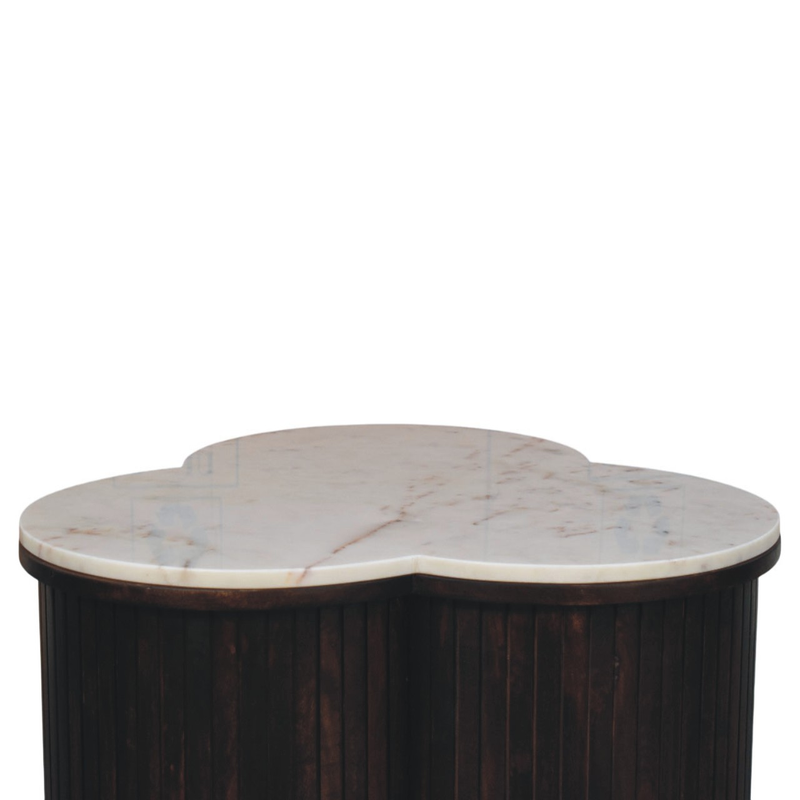 Artisan Furniture Solid Wood Verona Marble Coffee Table, Brown & White