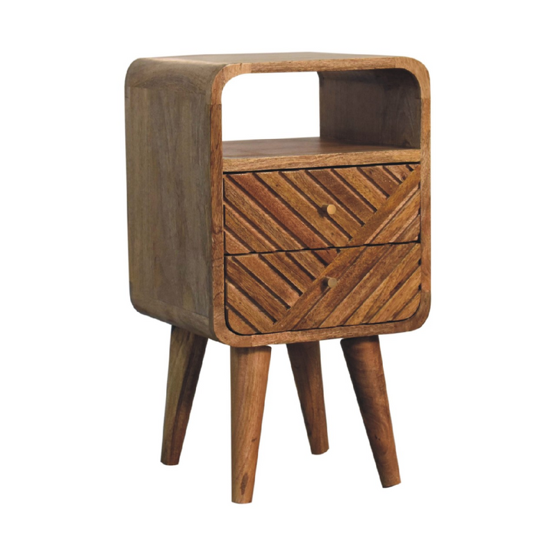 Artisan Furniture Solid Wood Mini Lille Curved Bedside