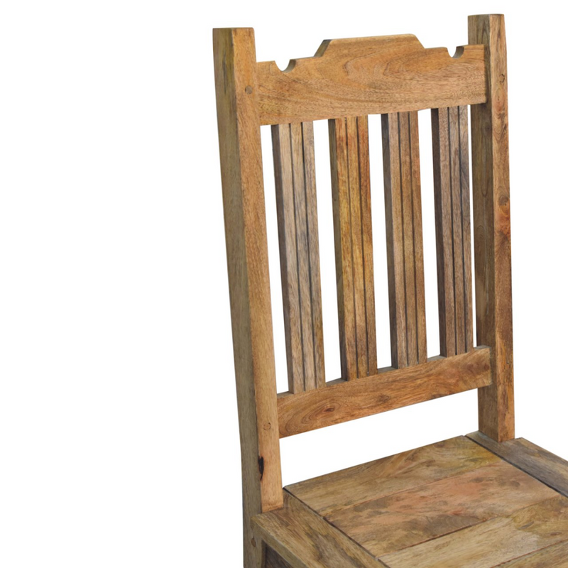 Artisan Furniture Solid Wood Granary Turned Dining Chair Set of 2, Light Brown