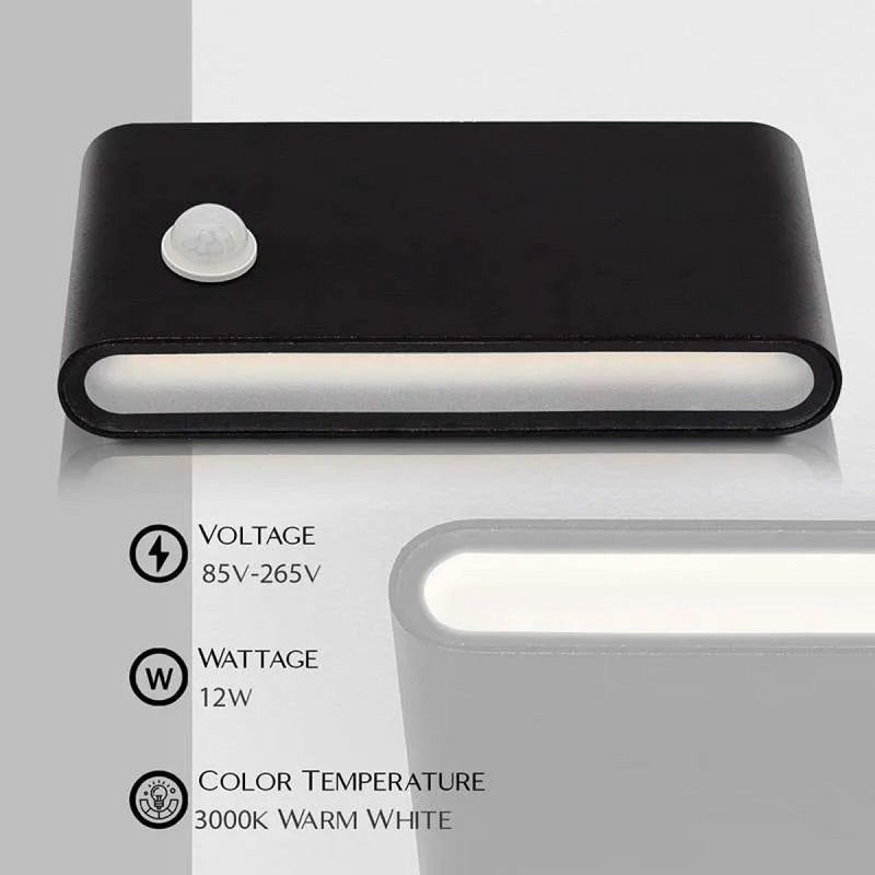 12W LED Motion Sensor Porch Lights | IP54 Outdoor Security~4497