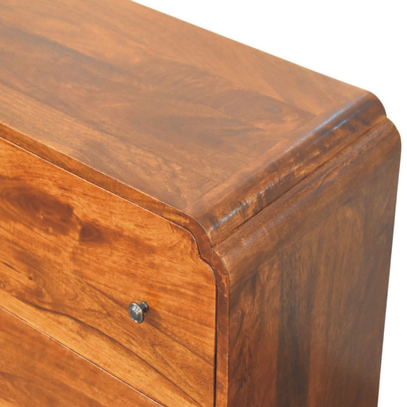 Artisan Furniture Solid Wood Newton Chestnut Chest, 3 Drawers, Dark Brown