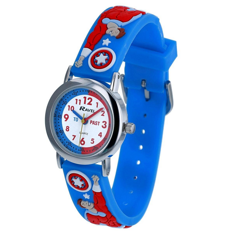Ravel Children Boys 3D Cartoon Time Teacher Watch Superhero R1513.85