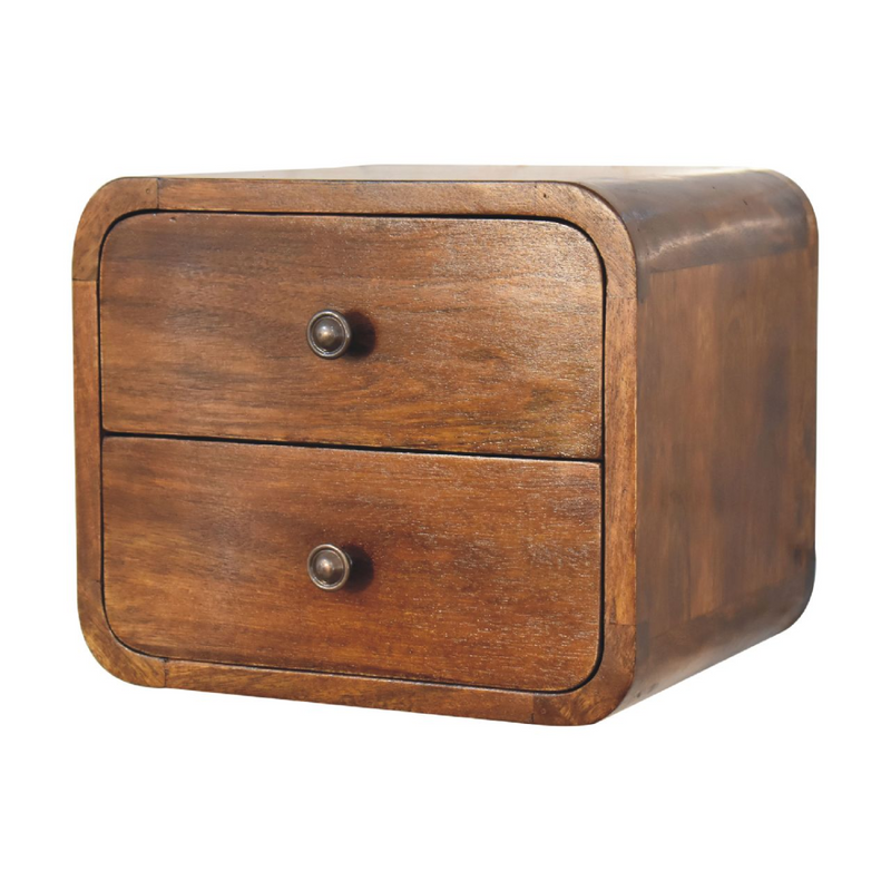 Artisan Furniture Solid Wood Floating Mini Chestnut Bedside