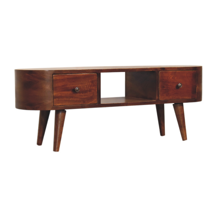 Artisan Furniture Solid Wood Chestnut Round Open Media Unit