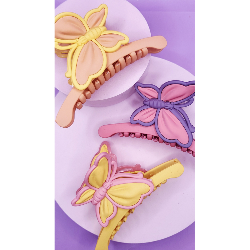 Butterfly Hair Clamps Pack of 12
