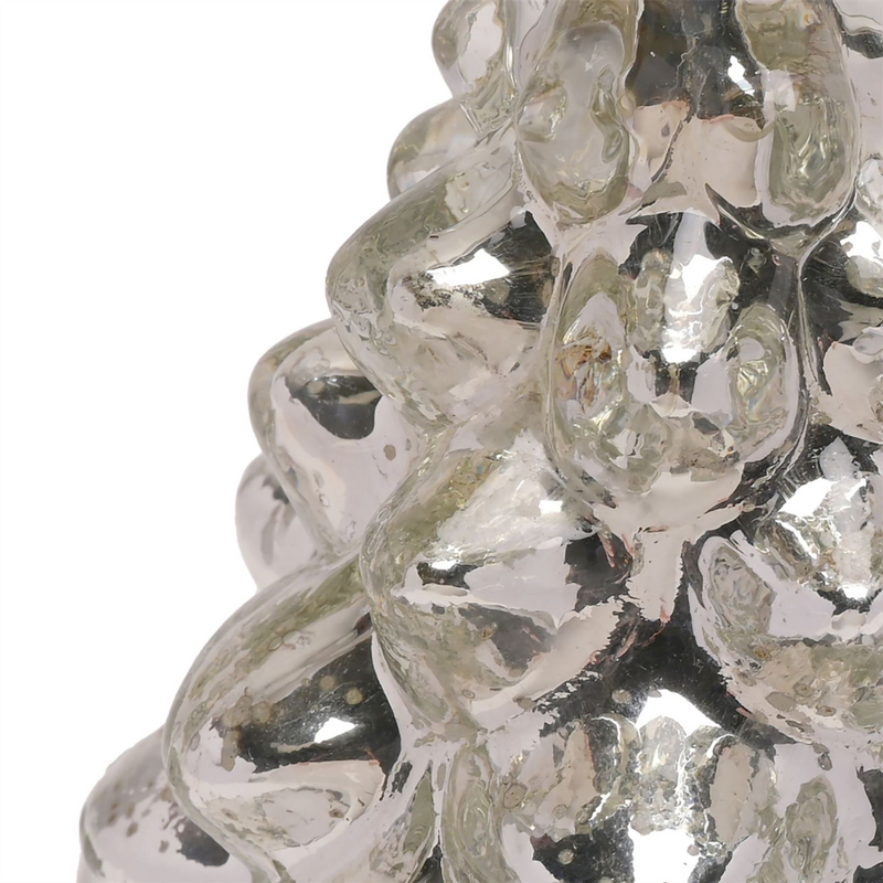 Recylced Glass Silver Christmas Tree Ornament