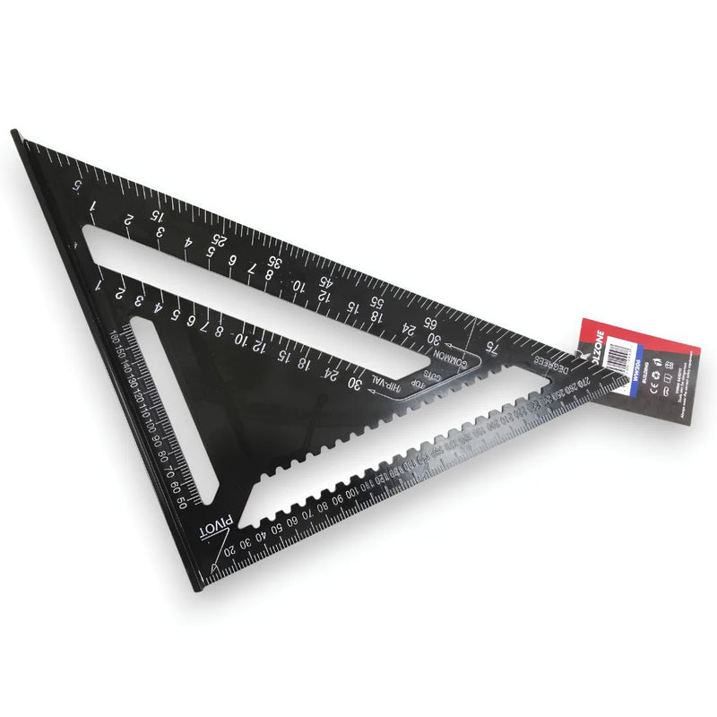 12" Roofer Square Black Aluminium Precision Marking Angle Measure Equipment