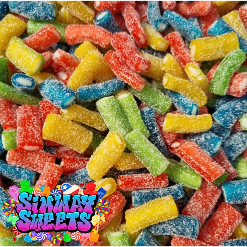 Fizzy Assorted Pencil Bites Sweets Gummy Jelly Retro Sweets Gift Jar - 650g
