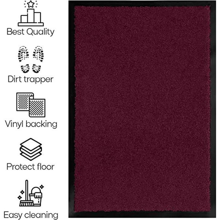 ARRAN 60 X 80 AUBERGINE Rubber barrier mat