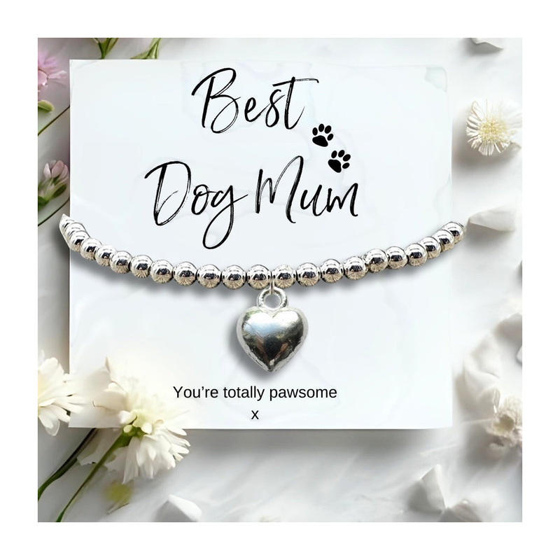 Small Best Dog Mum Gift Hamper | Bracelet, Chocolates & Candle