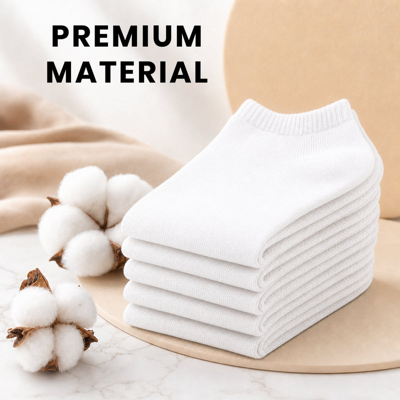 12 Pairs Mens Breathable Sport Trainer Socks with Arch Brace Support and Anti-Crimping Design for Running Gym Workouts Durable Cotton Blend White and Black Sizes UK 6-11 by Sock Stack