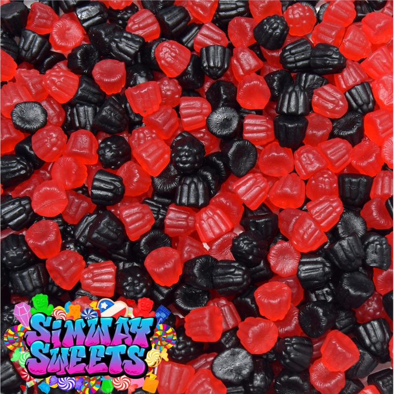 Blackberry & Raspberry Gums Jelly Gummy Retro Sweets Gift Jar - 770g