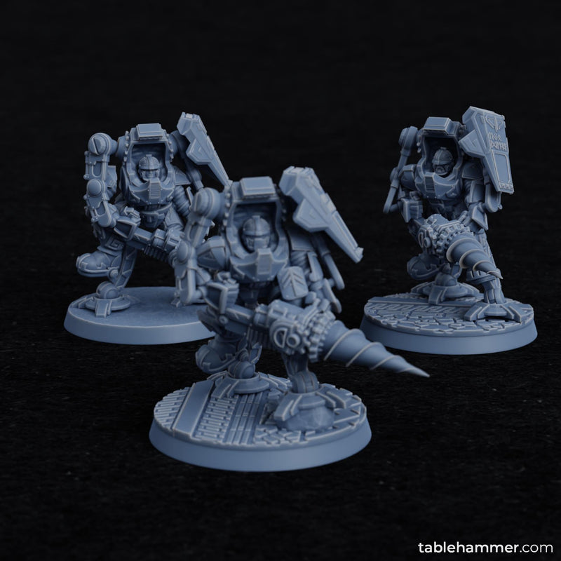 Exo Dwarves with drills (Federation of Tyr)