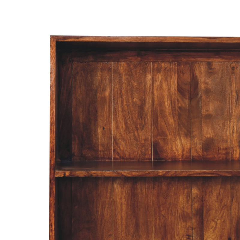 Artisan Furniture Solid Wood Tula Bookcase, Brown, 4 Shelves and 2 Drawers