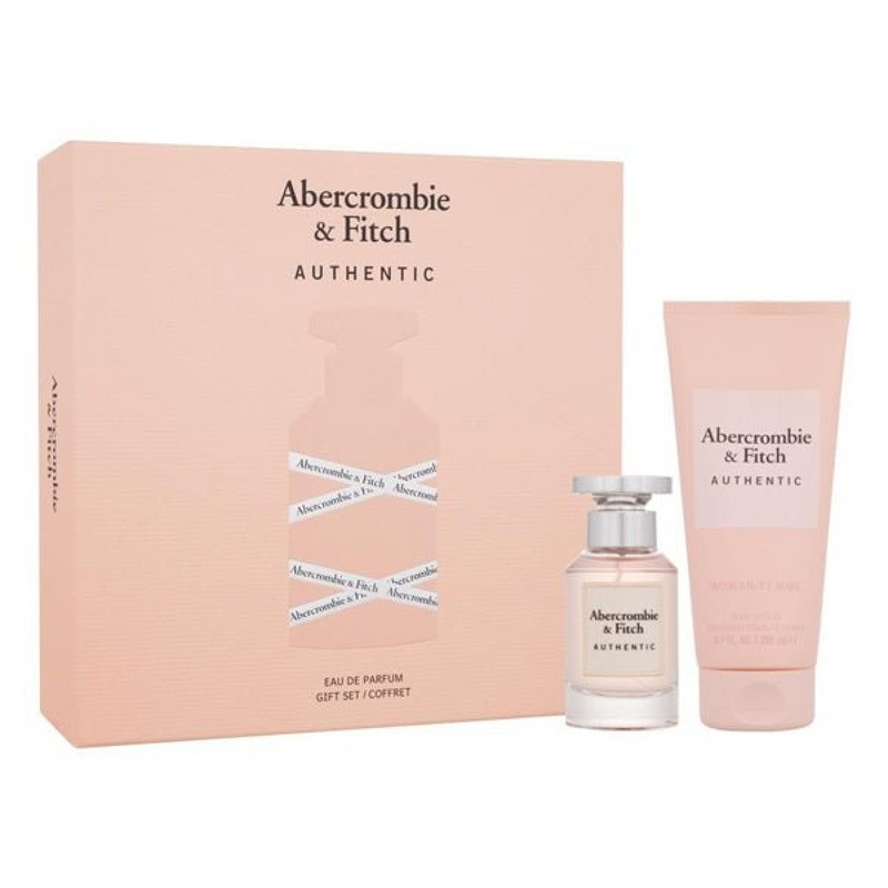 Abercrombie & Fitch Authentic Woman Gift Set (Eau De Parfum Spray 50ml  Body Lotion 200ml)