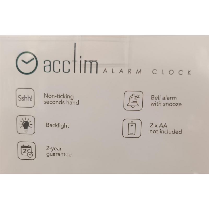 Acctim Parker Alarm Clock in Black - 16463