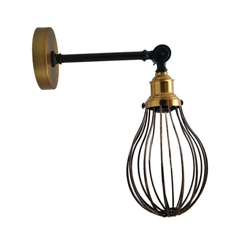 Brushed Copper Wall Light Fitting Metal Big Vase Shape Shade Sconce Indoor Light Fittings~3480