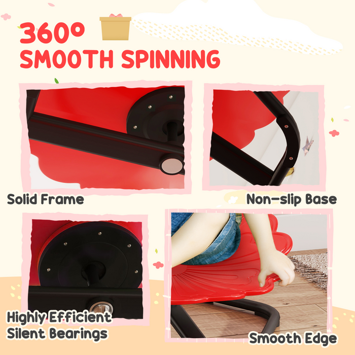 AIYAPLAY Sensory Spinning Chair, Kids Swivel Chair, Red