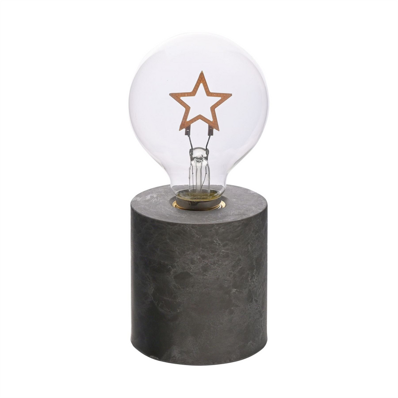 Round Star Light with Cement Effect Base