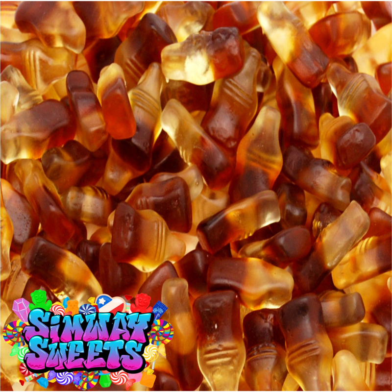 Cola Bottles Retro Sweets Cola Flavoured Gummy Sweets Gift Jar - 870g